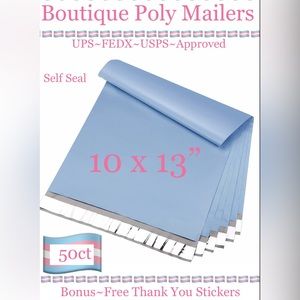 50ct 10x13’ Designer PolyMailers ~BONUS⭐️ 50ct Free Thank You Stickers 🌀🆕🌀